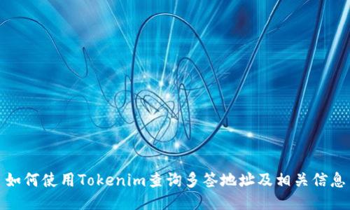 如何使用Tokenim查询多签地址及相关信息