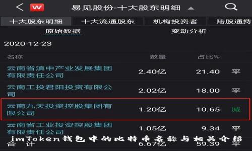 imToken钱包中的比特币名称与相关介绍
