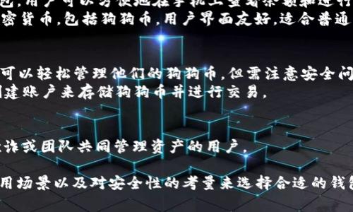 狗狗币（Dogecoin）是一种流行的加密货币，其钱包选择对于安全存储和管理Doge币至关重要。以下是一些常见的狗狗币钱包，它们各具特色，适合不同类型的用户。

### 1. 官方钱包
- **Dogecoin Core**: 这是狗狗币的官方桌面钱包，由开发团队支持和维护。它提供了强大的安全性和私有性，适合长期持有者。

### 2. 硬件钱包
- **Ledger Nano S/X**: 硬件钱包以其高度的安全性而著称，可以存储狗狗币和其他多种数字货币，适合注重安全的用户。
- **Trezor**: 同样是一个非常受欢迎的硬件钱包，支持狗狗币及其他加密货币，优越的安全性使其成为长期持有者的理想选择。

### 3. 手机钱包
- **Doge Wallet**: 这是一款专为狗狗币开发的移动钱包，用户可以方便地在手机上查看余额和进行交易。
- **Coinomi**: 这是一款多功能的钱包应用，支持多种加密货币，包括狗狗币，用户界面友好，适合普通用户。

### 4. 网页钱包
- **Gripe**: 这是一款在线钱包，用户在网上创建账户后可以轻松管理他们的狗狗币，但需注意安全问题。
- **Binance**: 是一款知名的交易平台，用户可以在此创建账户来存储狗狗币并进行交易。

### 5. 多签名钱包
- **Copay**: 此钱包支持多重签名功能，适合需要预防欺诈或团队共同管理资产的用户。

上述钱包均有其独特的优缺点，用户应根据自己的需求、使用场景以及对安全性的考量来选择合适的钱包进行存储与交易。